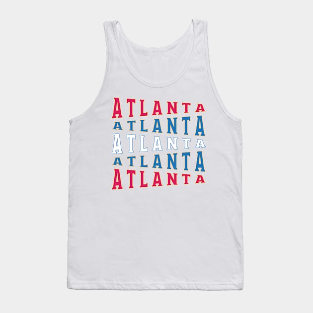 TEXT ART USA ATLANTA Tank Top by LAVA-ROMA-NOVA